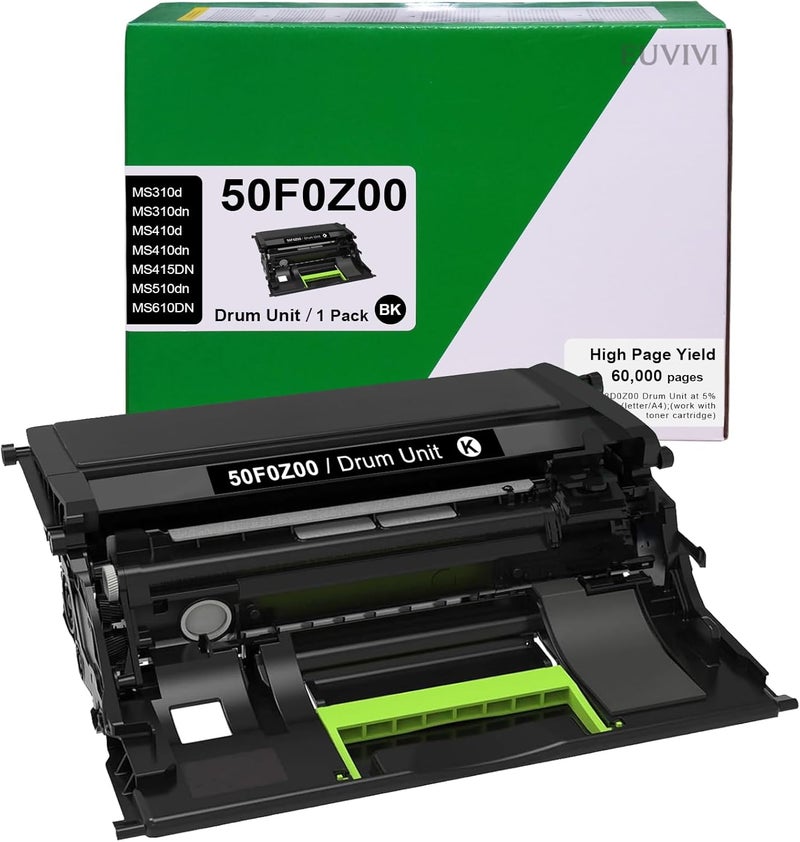 EUVIVI وحدة أسطوانة 50F0Z00 MS415dn وحدة تصوير متوافقة مع Lexmark 50F0Z00 50F0Z0G 500Z 500ZG لطابعات MS310d MS410d MS310dn MS410dn MS415dn MS510dn MX310dn MX410de MX510de MX511dte - Image 1